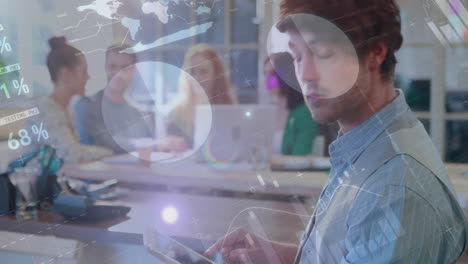 ecuaciones matemáticas sobre el trabajo en grupo en la oficina.