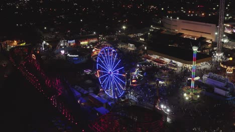 Panoramic-View-Of-Washington-State-Fair-In-The-City-Of-Puyallup-In-Washington,-USA