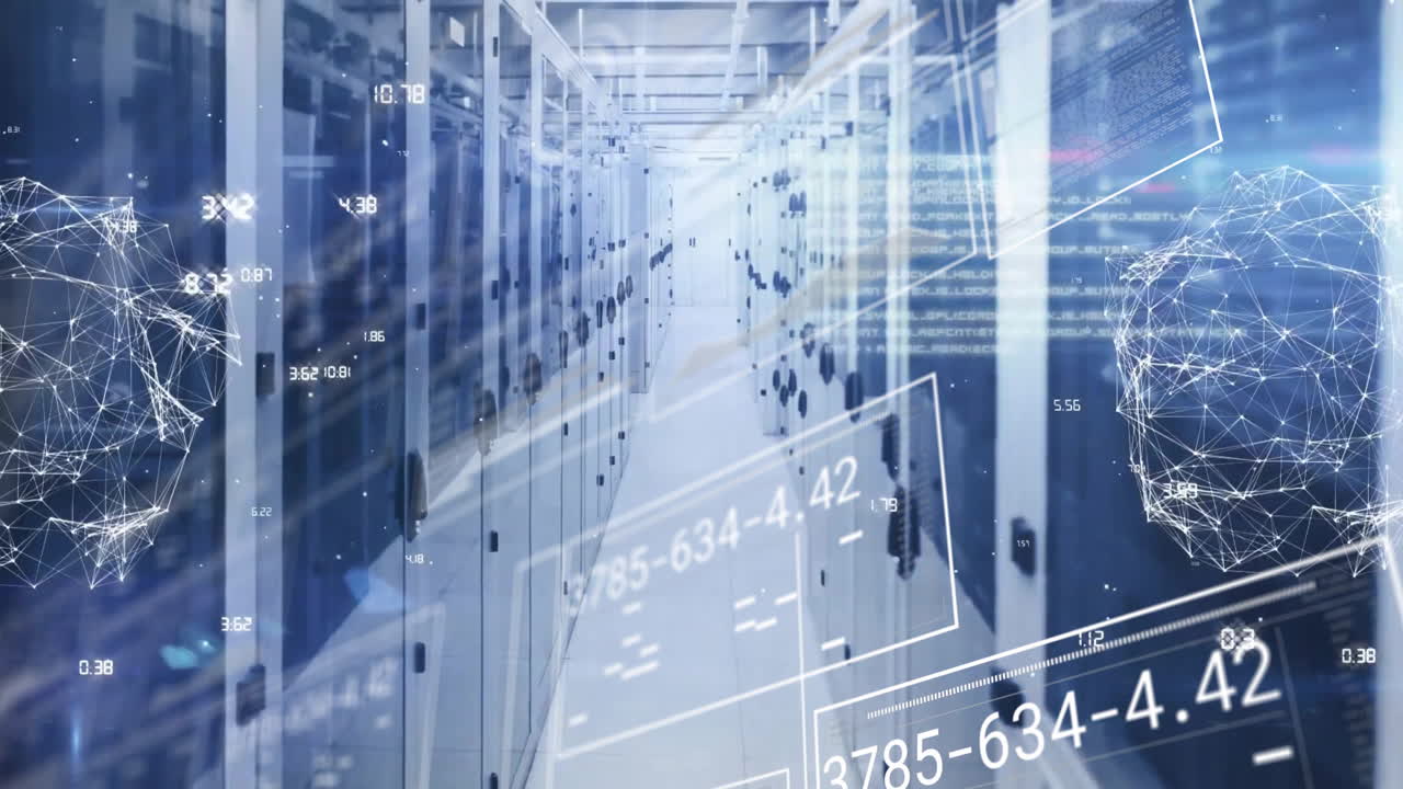Animation of digital data processing over computer servers