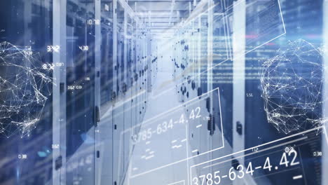 Animation of digital data processing over computer servers