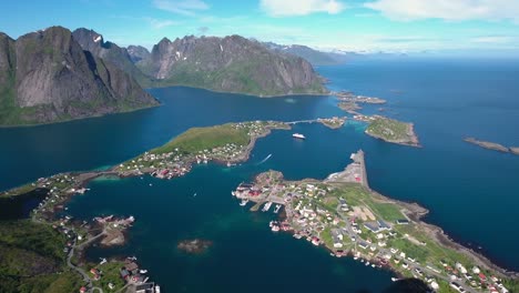 Imágenes-Aéreas-De-Las-Islas-Del-Archipiélago-Lofoten