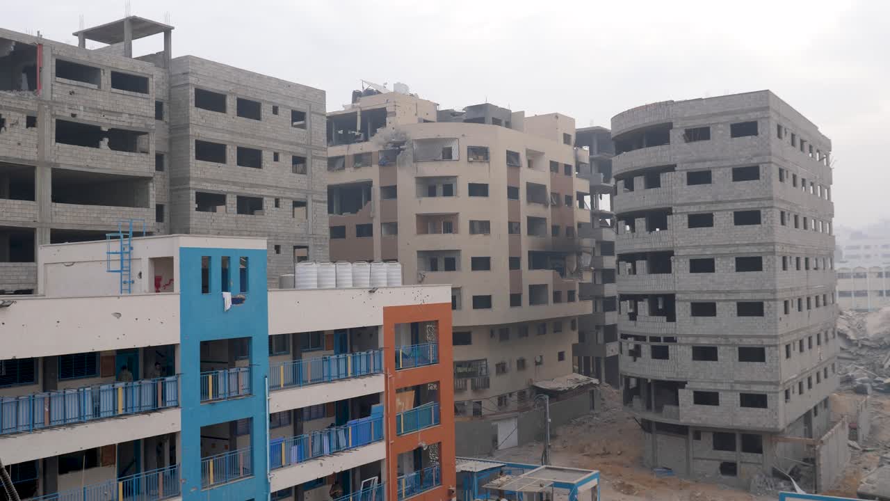 War-torn City: Devastation and Destruction of Buildings