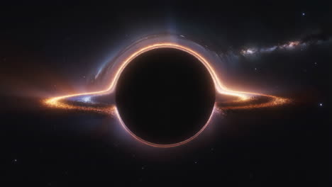 A Black Hole with an Accretion Disk in Space