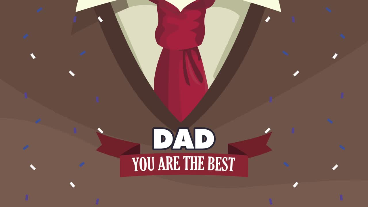 happy fathers day lettering card with elegant suit