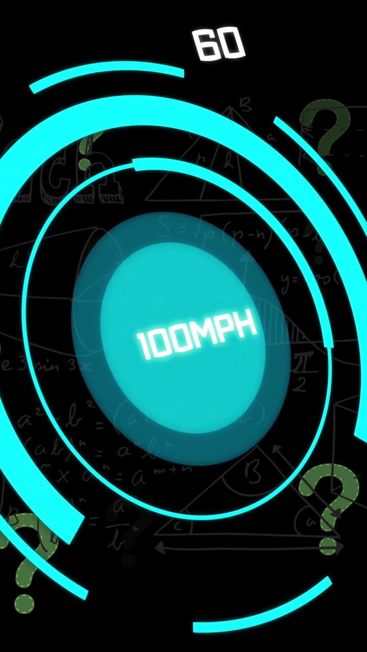 Animation of question marks over scope scanning with data processing on black background
