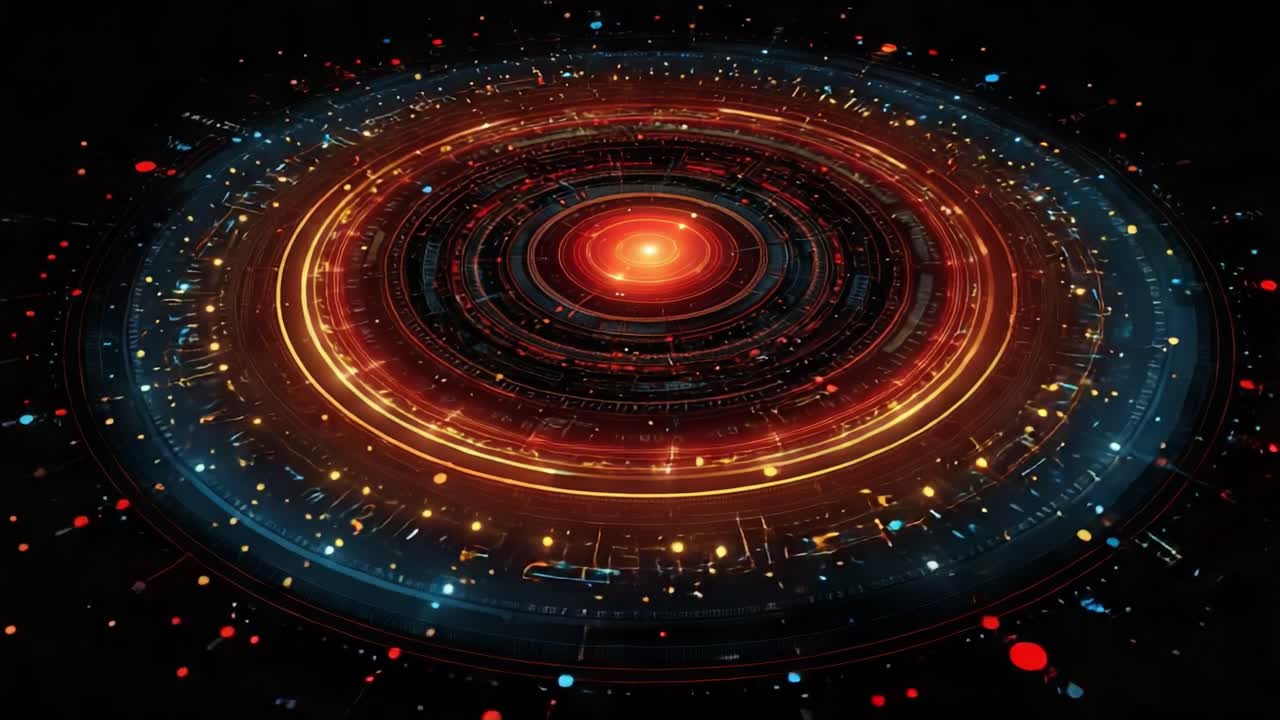 A Stunning Visualization of Galactic Motion: A Captivating Display of Vibrant Colors and Dynamic Patterns Revealing the Beauty of Cosmic Circles and Energy Flow