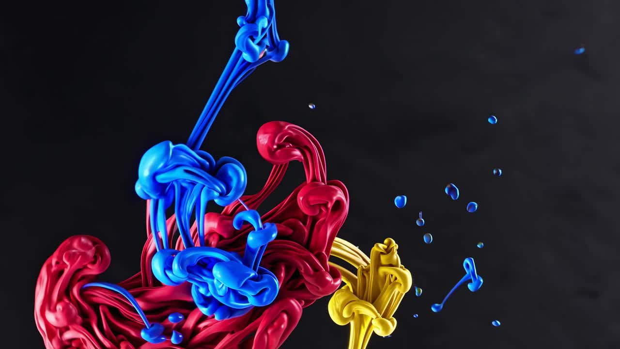 Colorful Paint Splash Abstract Art