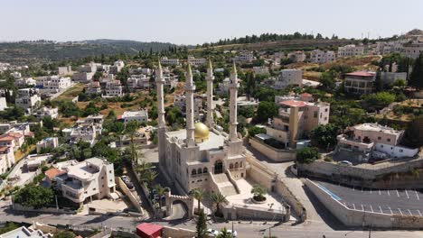 abu ghosh, israel, june 13, 2020 : a mosque built by ramzan kadyrov in honor of his father akhmat kadyrov in the abu ghosh village, in which descendants of chechens live in israel