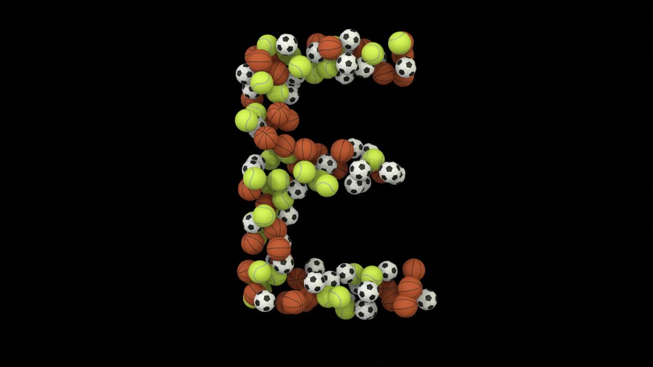 letra de fuente con temática deportiva e