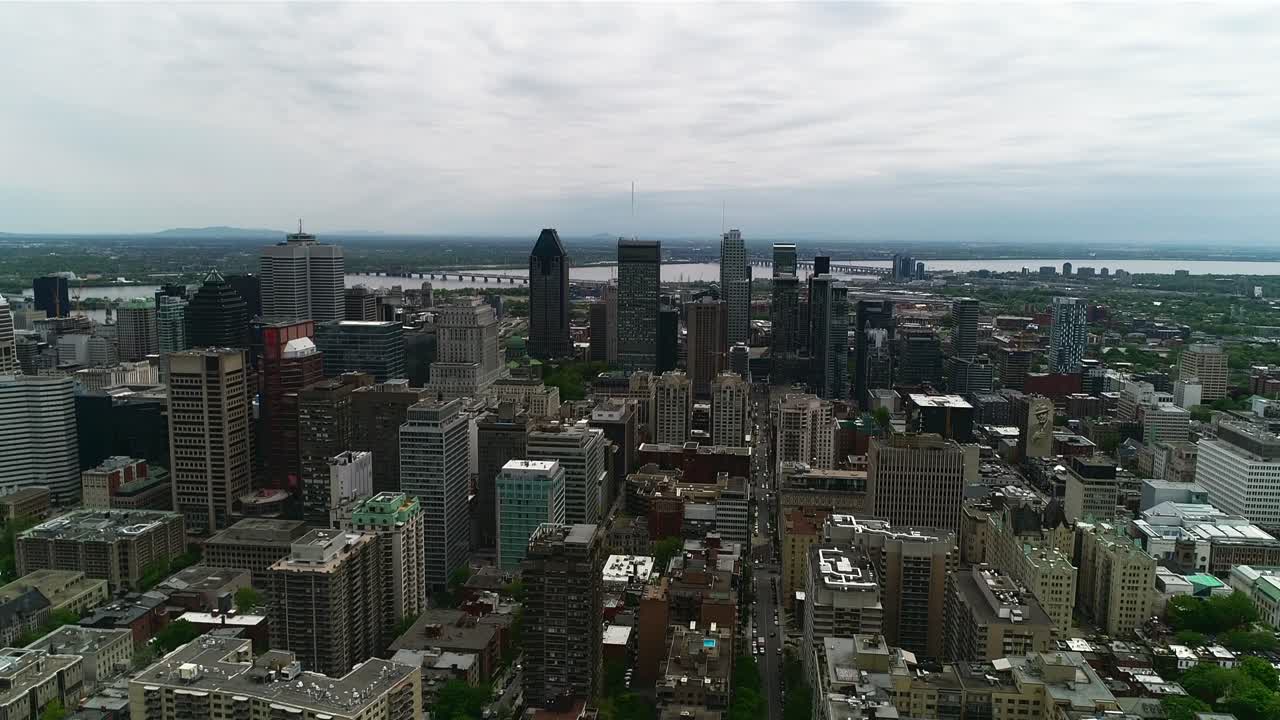 Aerial View of Montreal Skyline