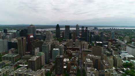 aerial view of montreal skyline