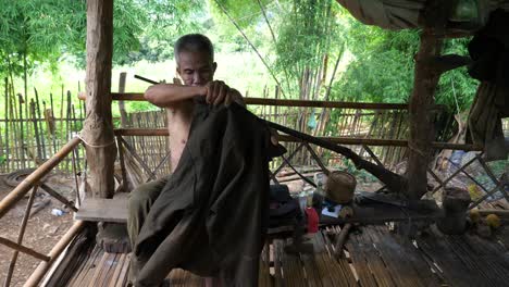 Rural The Elderly Man Wearing Shirt
