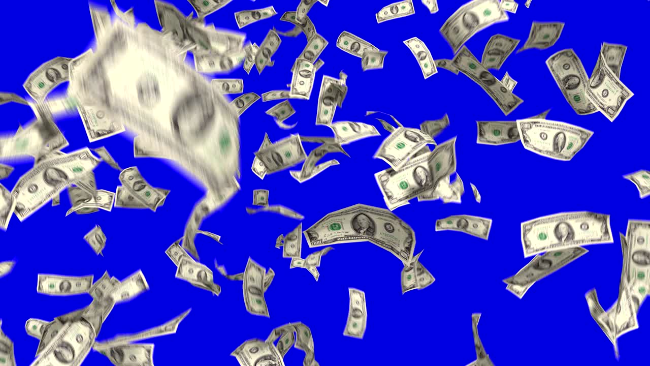 dinero cayendo dólares financieros ganarnos estados unidos moneda estadounidense impuestos hacer que llueva 4k