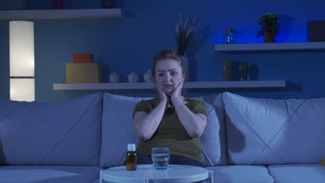 schizophrenic woman.