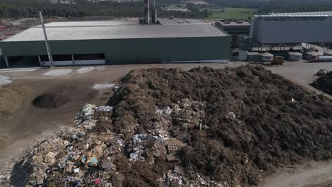 aerial view of wood factory