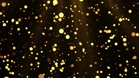 Particles gold bokeh glitter awards dust abstract background loop Animation