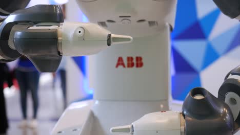 abb industrial robot at an exhibition