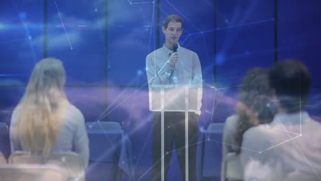 animación de redes de conexiones entre profesores y estudiantes en la universidad