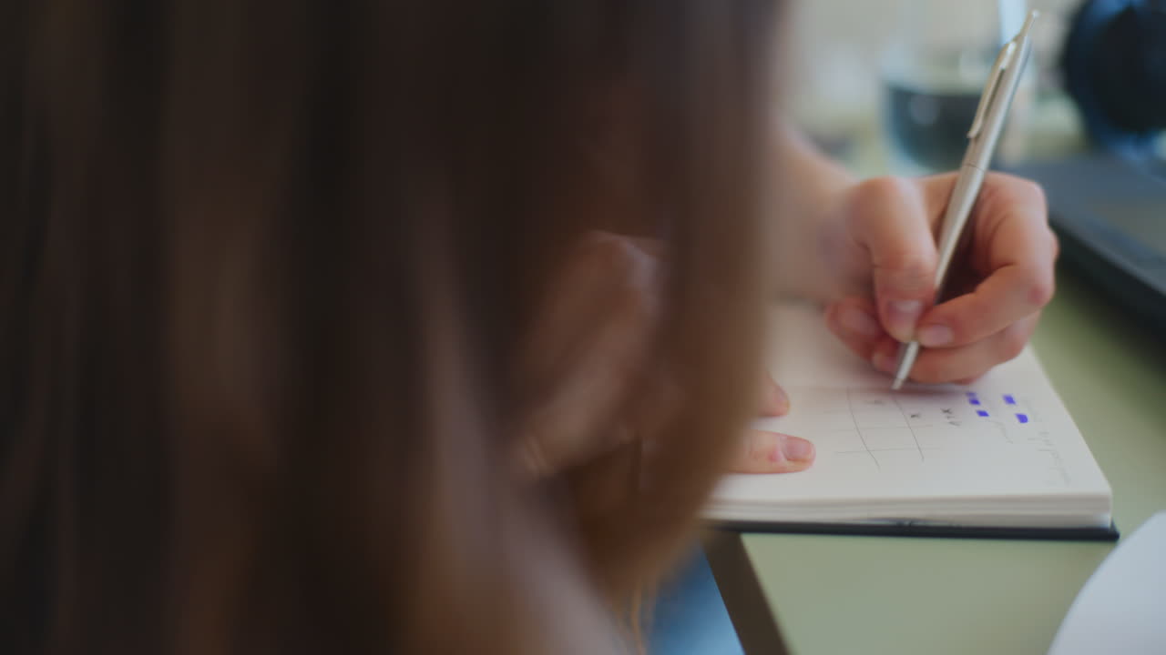 Female Student Homework Online Lessons