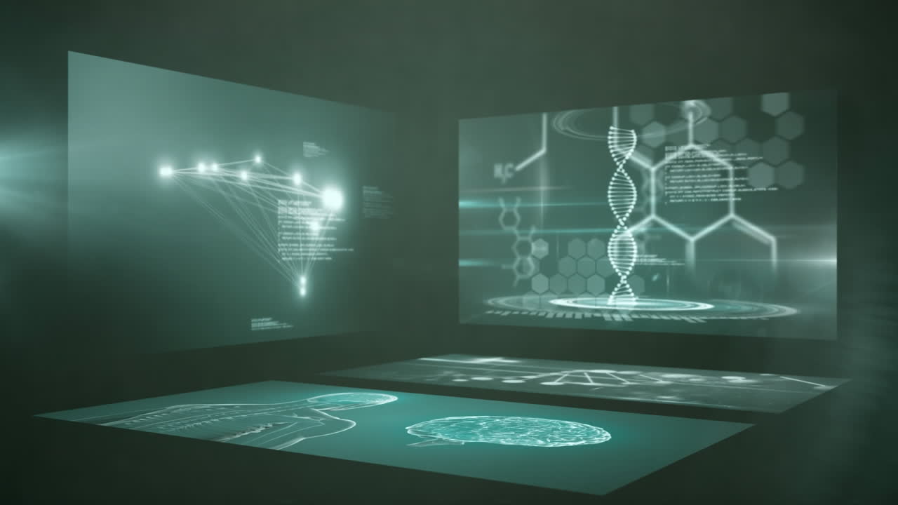 red de conexiones contra el procesamiento de datos médicos