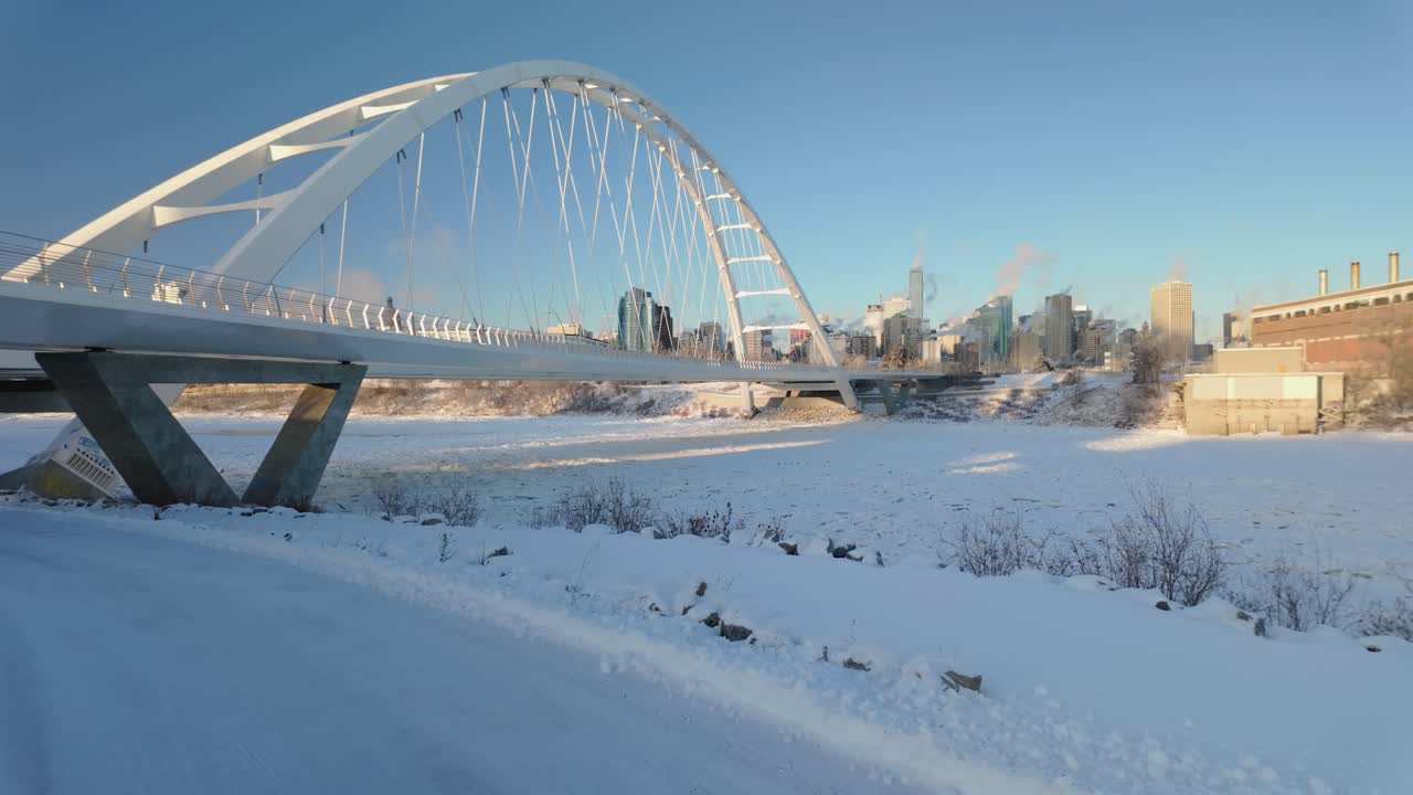 월터데일 브리지, 에드먼턴, 앨버타, 추운 겨울