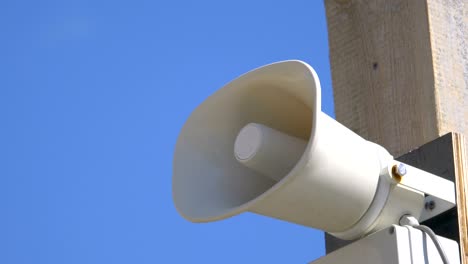 loudspeaker on the pole in 4k slow motion 60fps