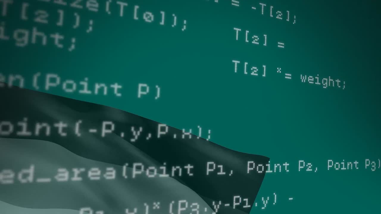 Animation of data processing over flag of germany