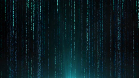 animation of data processing and files over black background