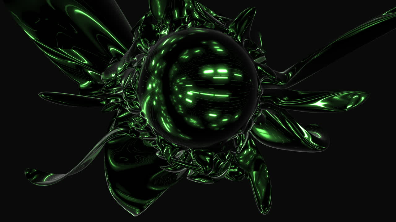 cautivador modelo en 3d de una nave espacial alienígena futurista flotando en el espacio