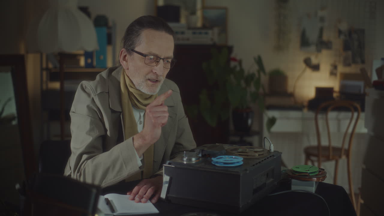 el espía escucha grabaciones discretas.