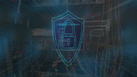 animazione del lucchetto biometrico e elaborazione dei dati