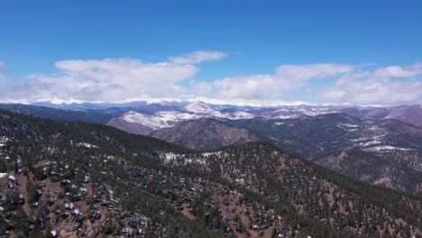 beautiful snowy colorado mountains in the spring