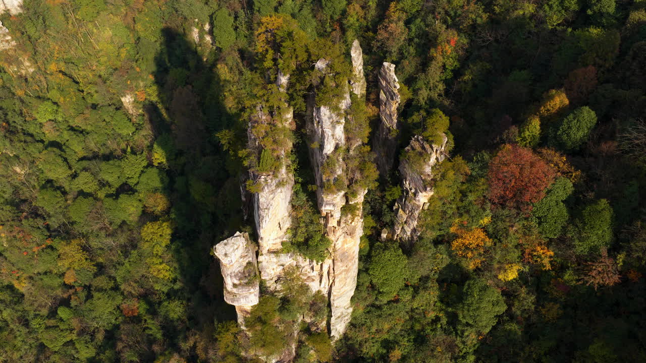 Avatar Hallelujah Mountain - Parco forestale nazionale di Zhangjiajie nella provincia cinese di Hunan. Scatto aereo