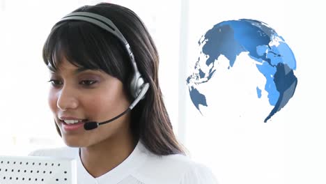 call centre agent with international customers