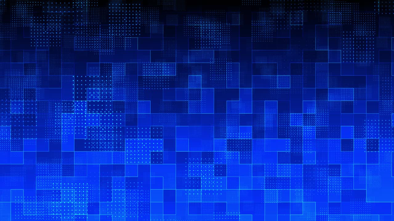 Abstract Blue Digital Grid