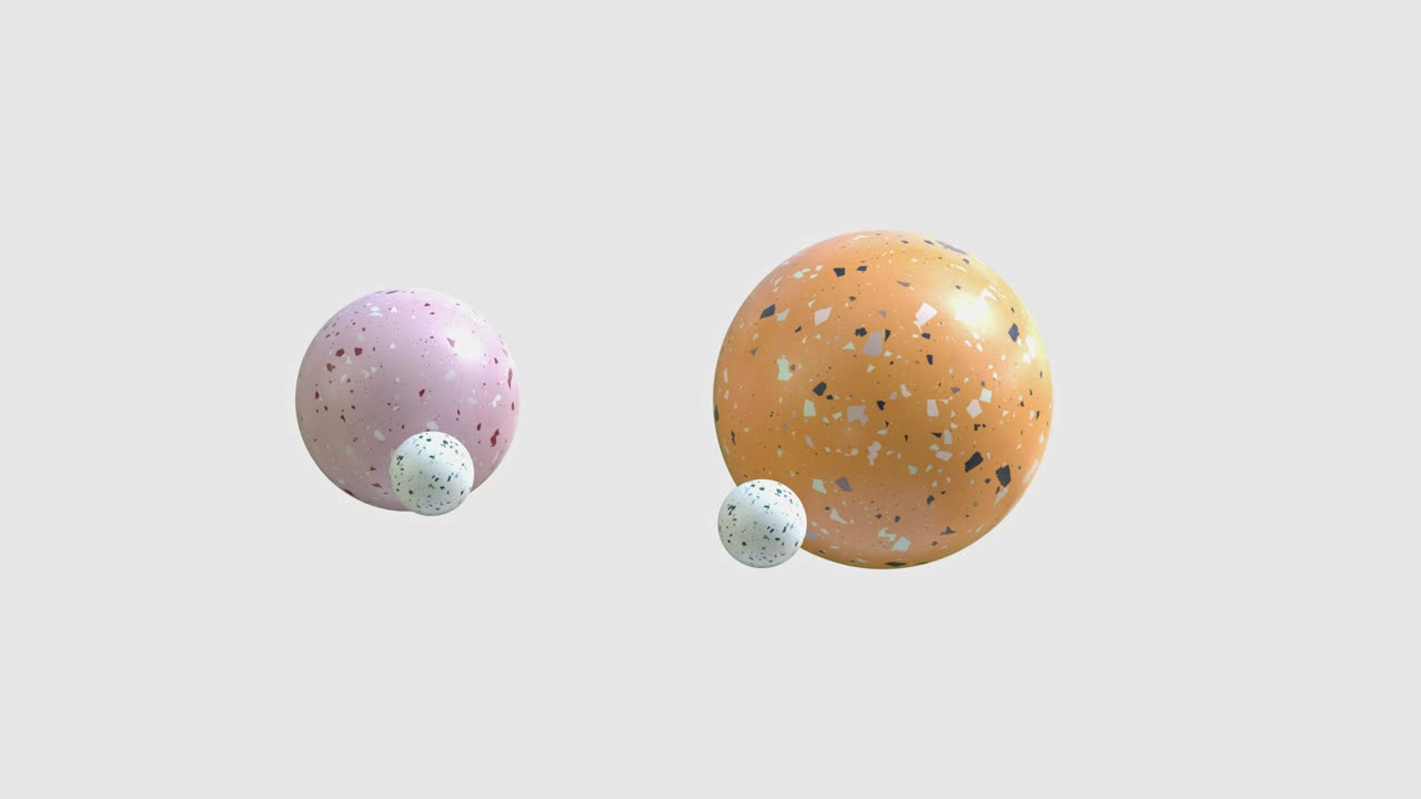 abstract marble shape 3d rendering motion graphic