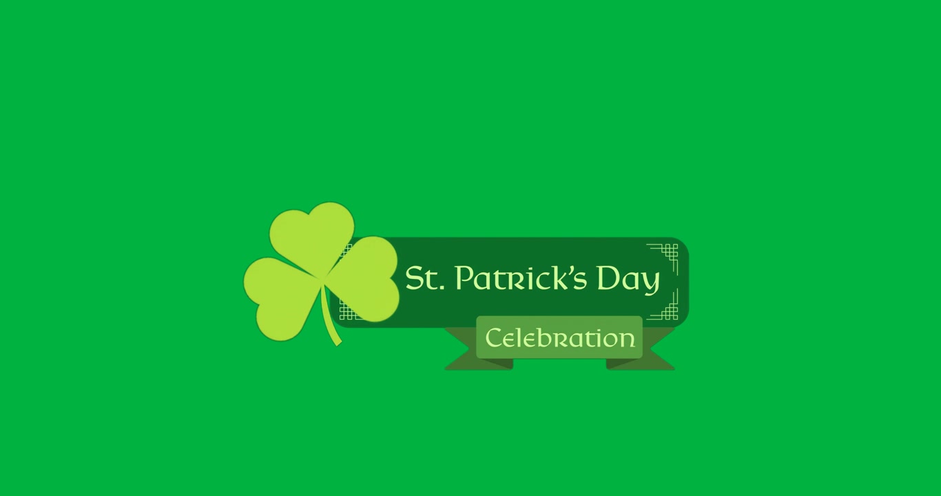 Designers animating green ribbon banner on transparent background for design, adding corner motifs