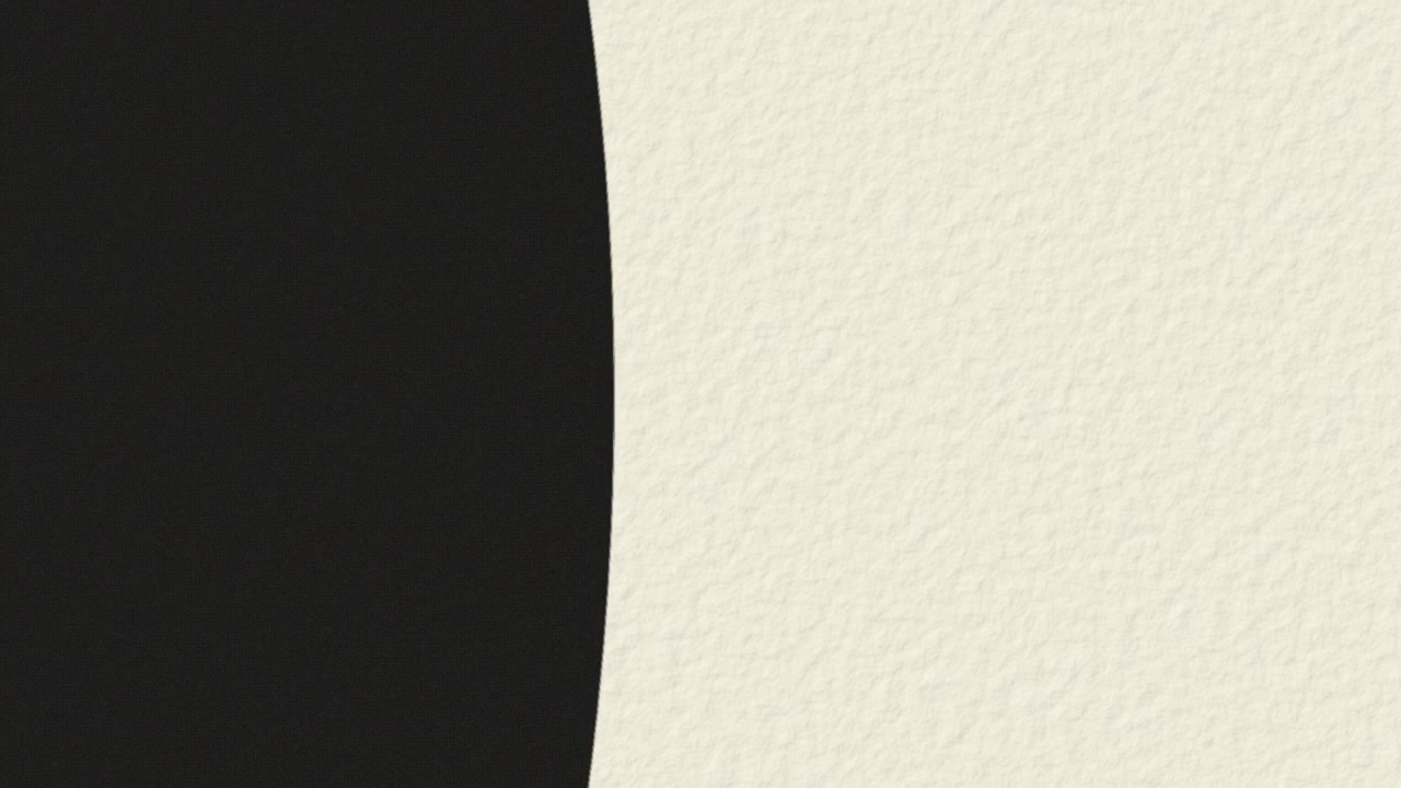 Black Circular Wipe Transition Over Textured Cream Background