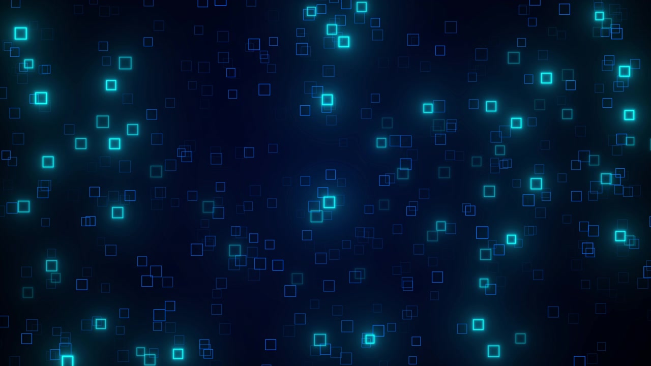 Abstract Background of Glowing Blue Digital Squares
