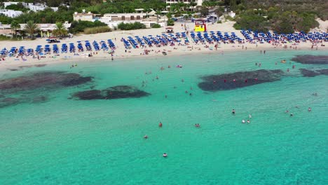 aerial shot of the ayia napa beach