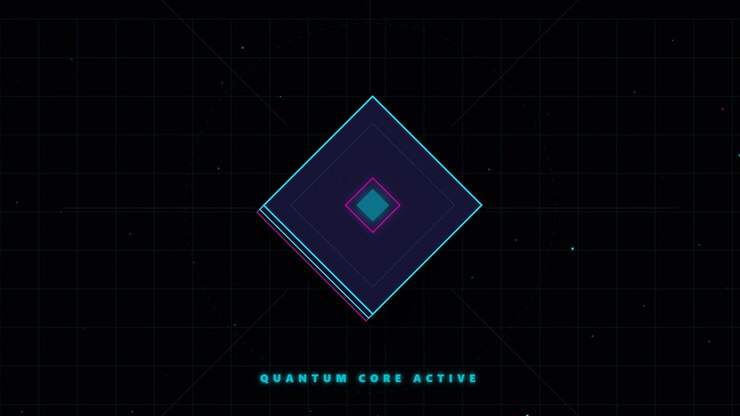 Futuristic Quantum Core Active Digital Interface Animation