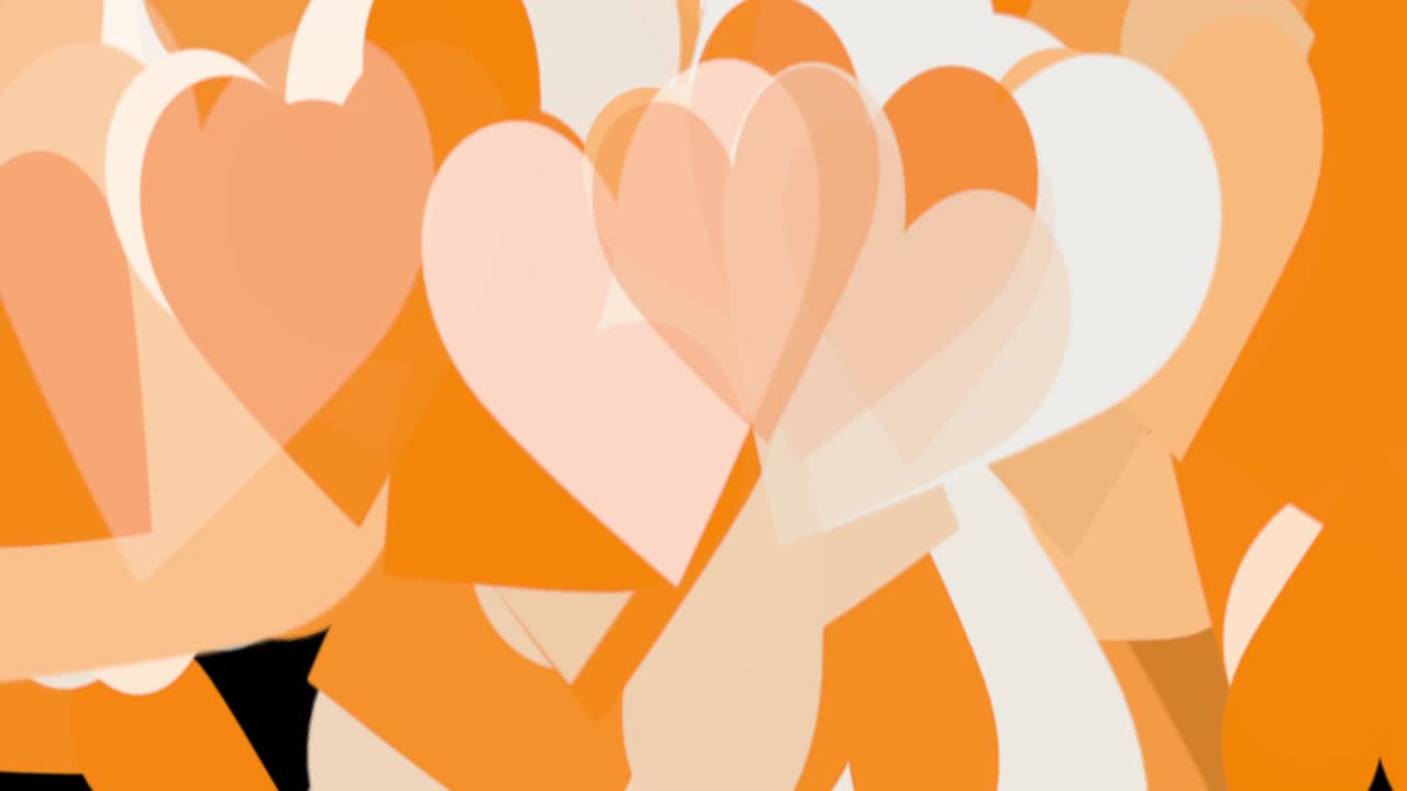 움직이는 심장이 있는 검은 바탕