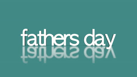 rolling fathers day text on green gradient color