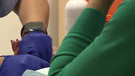 procedimiento de extracción de sangre