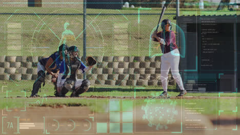 Animation-Der-Datenverarbeitung-über-Verschiedene-Baseballspieler