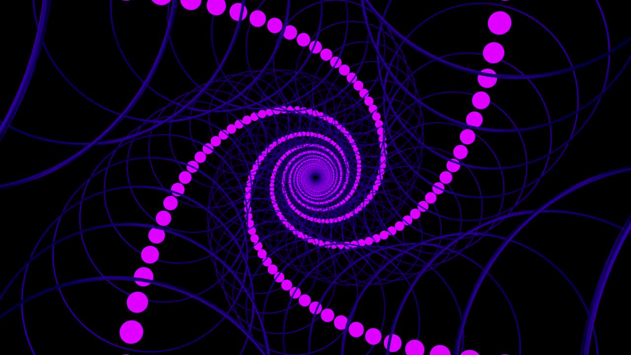 Abstract Purple Spiral with Pink Dots