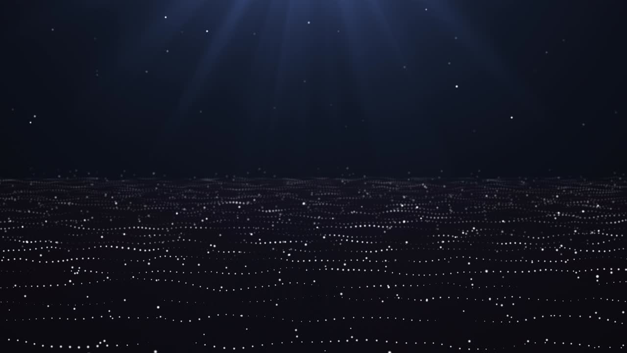 Abstract glitter motion loop animation info flickering twinkling shiny stars dots snow effects on isolated black background and copy space, texture glow shine design, 4k 4096 × 2304.