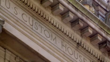 us custom house close up in new york city - nyc u.s. custom house architecture