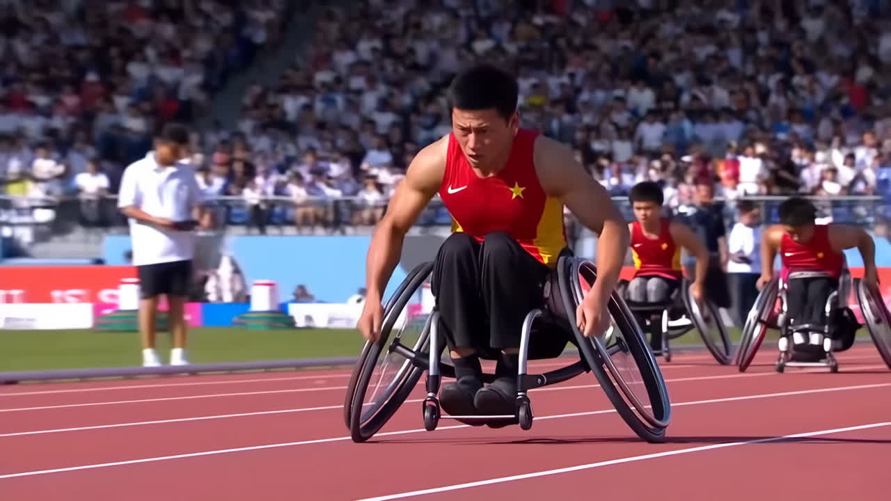 Wheelchair racing athletes