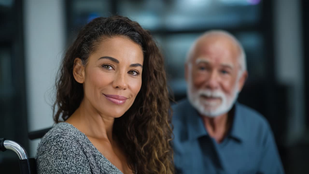 A Thoughtful Moment: A Young Woman Engaging with an Older Man in a Social Setting, Highlighting Connection, Emotion, and Interpersonal Relationships